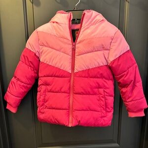 4T girls winter jacket Pink stripes